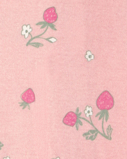 Baby Girl 2-Pack Strawberry Floral Snug Fit 1-Piece Pajama - Pink