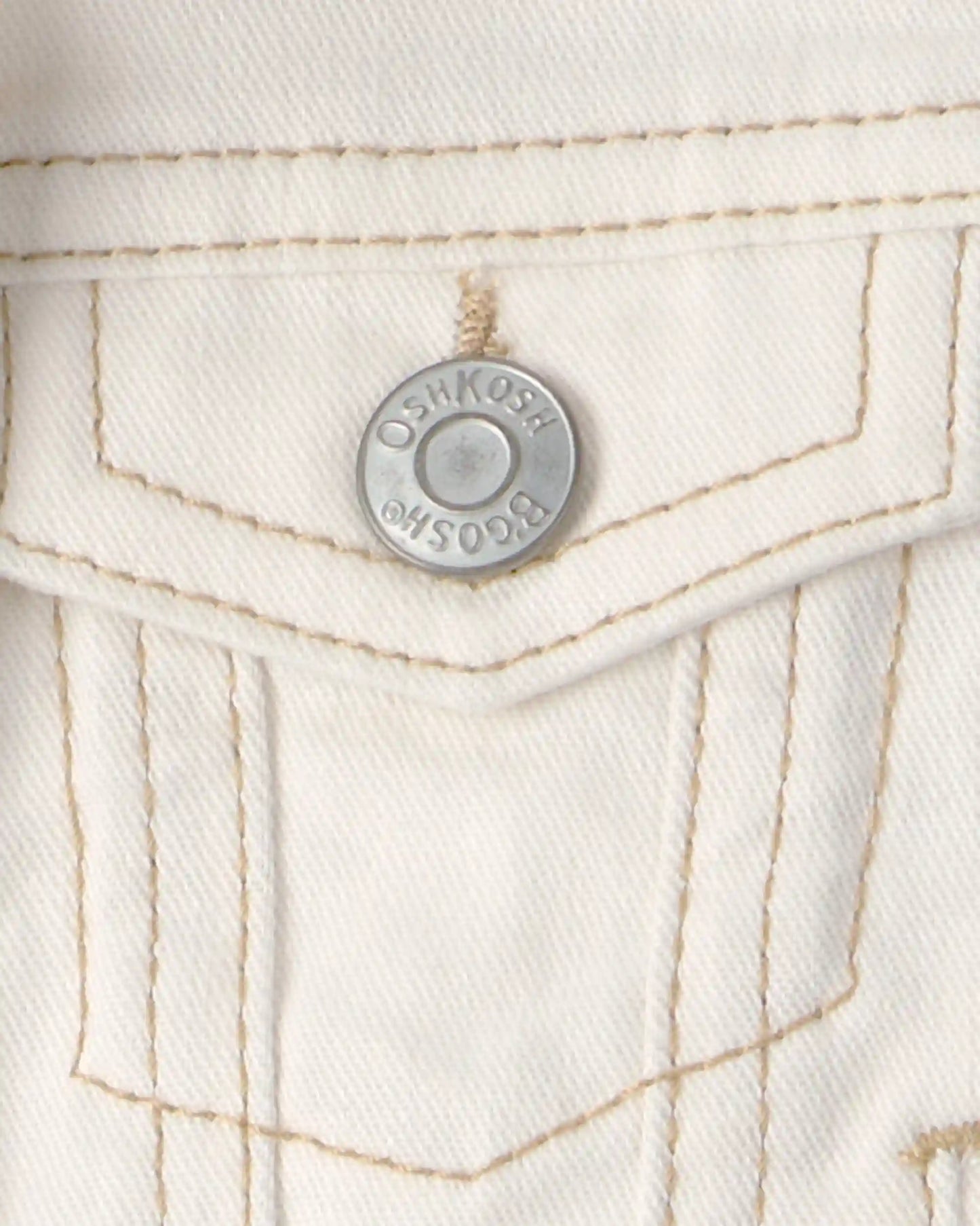 Baby Girl Twill Jacket - Ivory