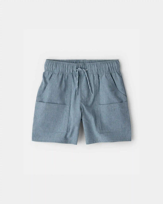 Baby Boy Woven Pocket Shorts - Blue