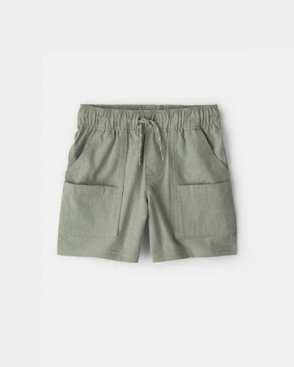 Baby Boy Woven Pocket Shorts - Green