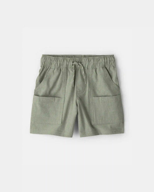 Baby Boy Woven Pocket Shorts - Green