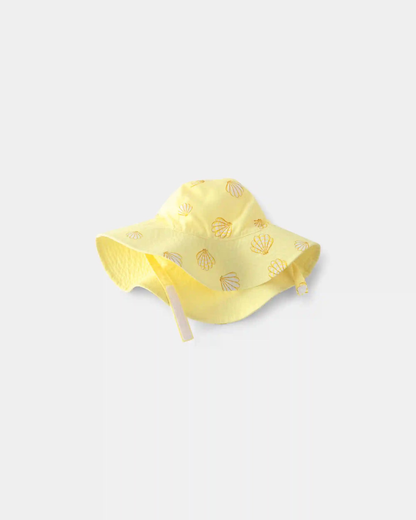 Baby Girl Seashell Reversible Swim Hat - Yellow
