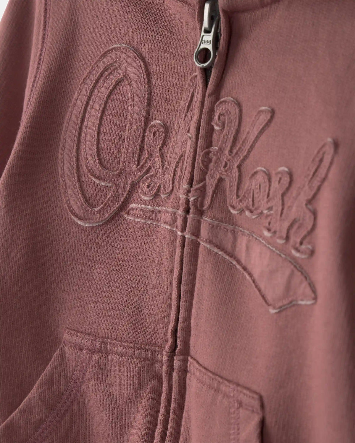 Baby Boy OshKosh Logo Zip-Up Hoodie - Brown