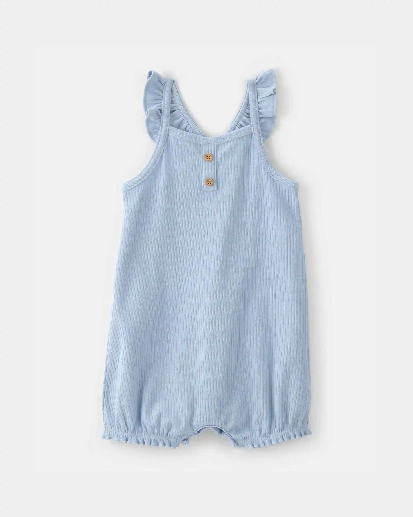 Baby Girl Sleeveless Romper - Blue