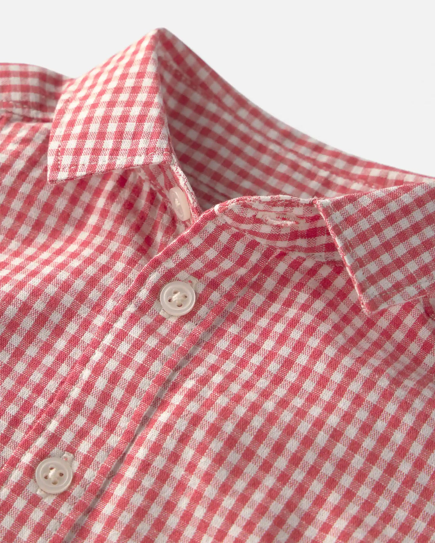 Baby Boy 2-Piece Top & Short Set Made with Organic Cotton in Red Gingham