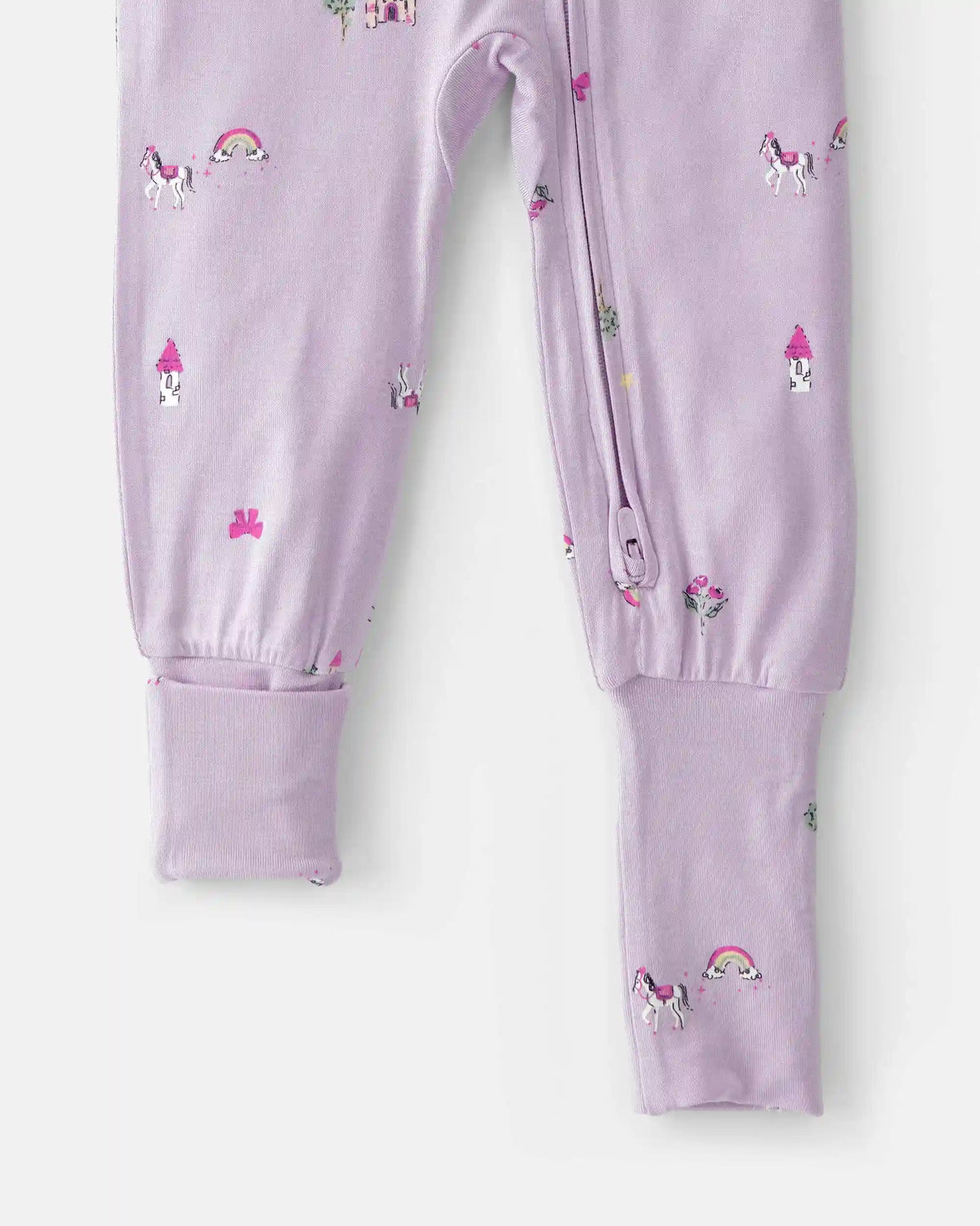 Baby Girl Fairytale PurelySoft 2-Way Zip 1-Piece Pajama - Purple