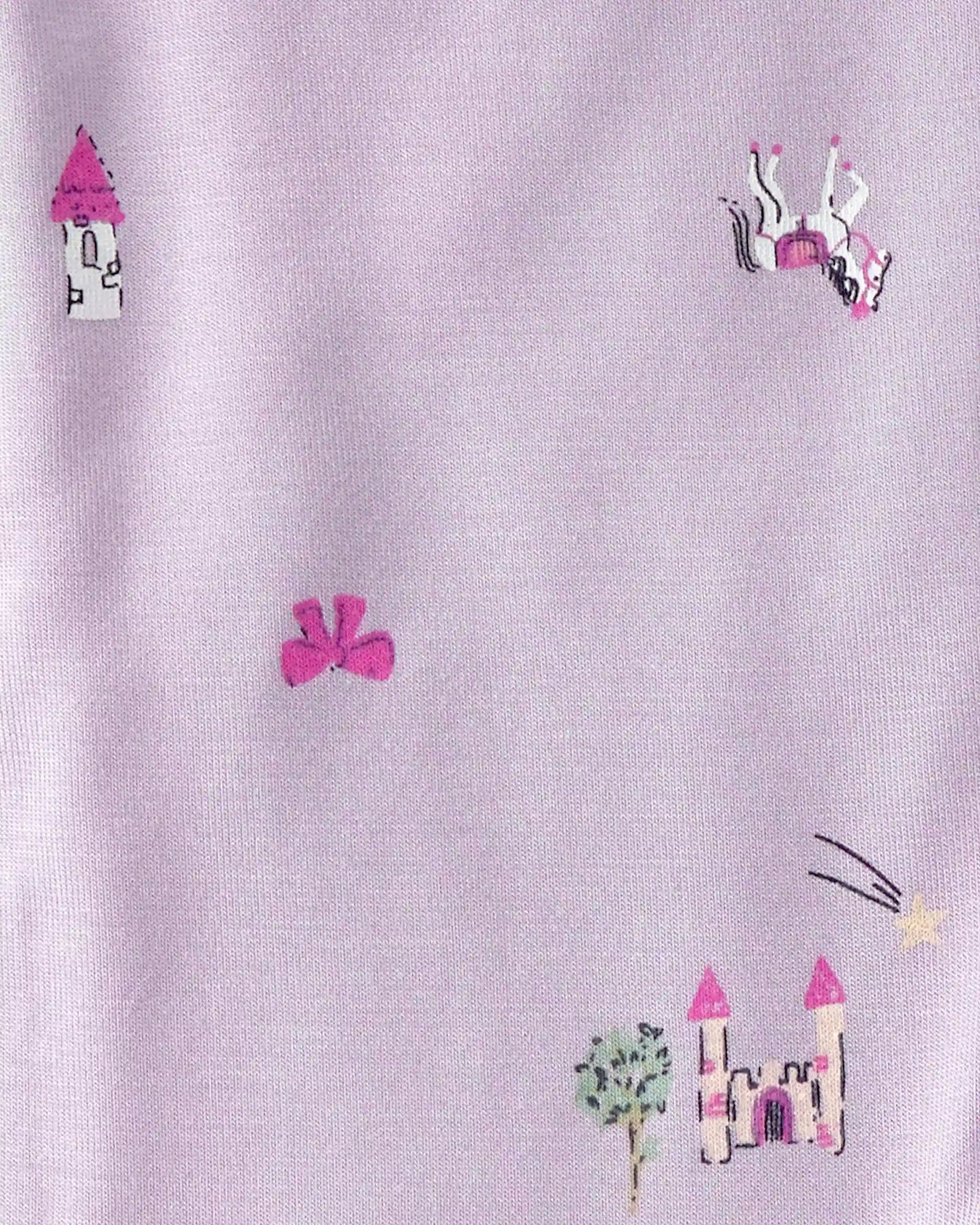 Baby Girl Fairytale PurelySoft 2-Way Zip 1-Piece Pajama - Purple
