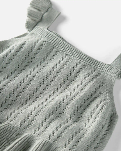 Baby Girl Organic Cotton Sweater Knit Bubble