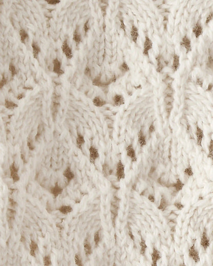 Baby Girl Organic Cotton Pointelle Sweater Knit Cardigan