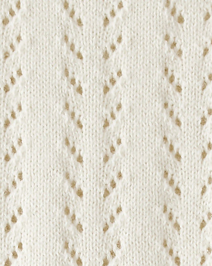Baby Girl Organic Cotton Sweater Knit Bubble