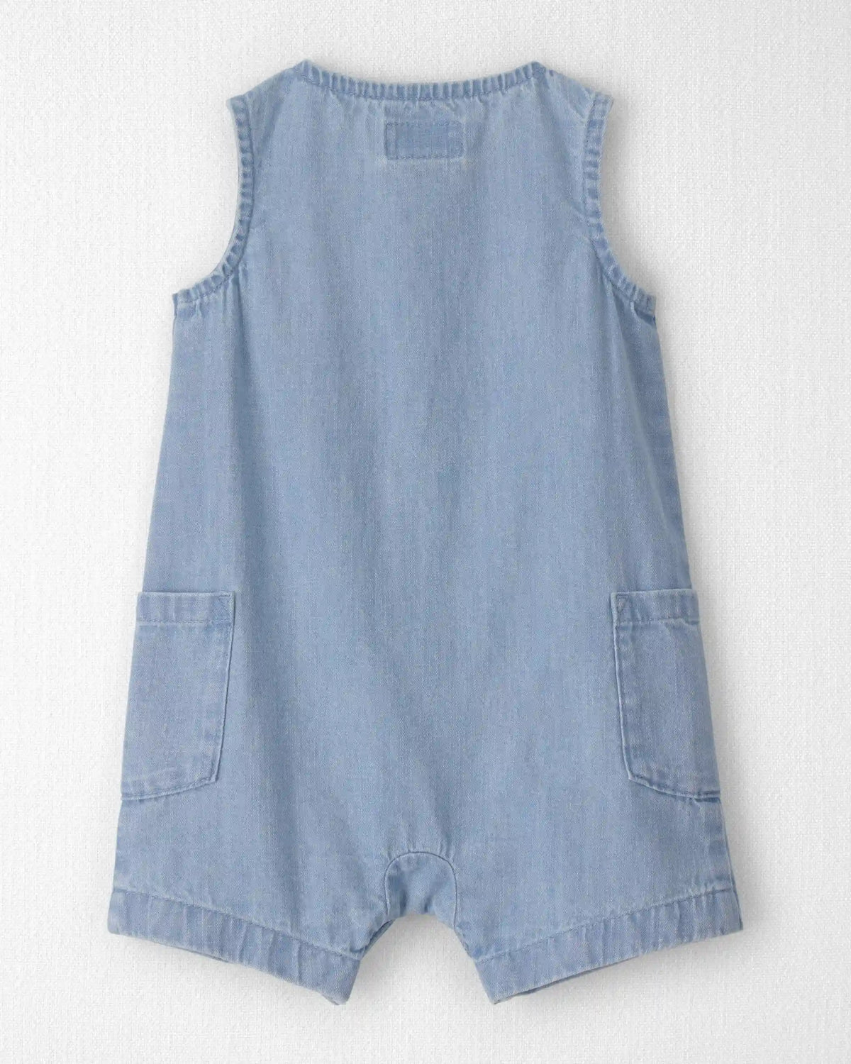 Baby Organic Cotton Chambray Romper