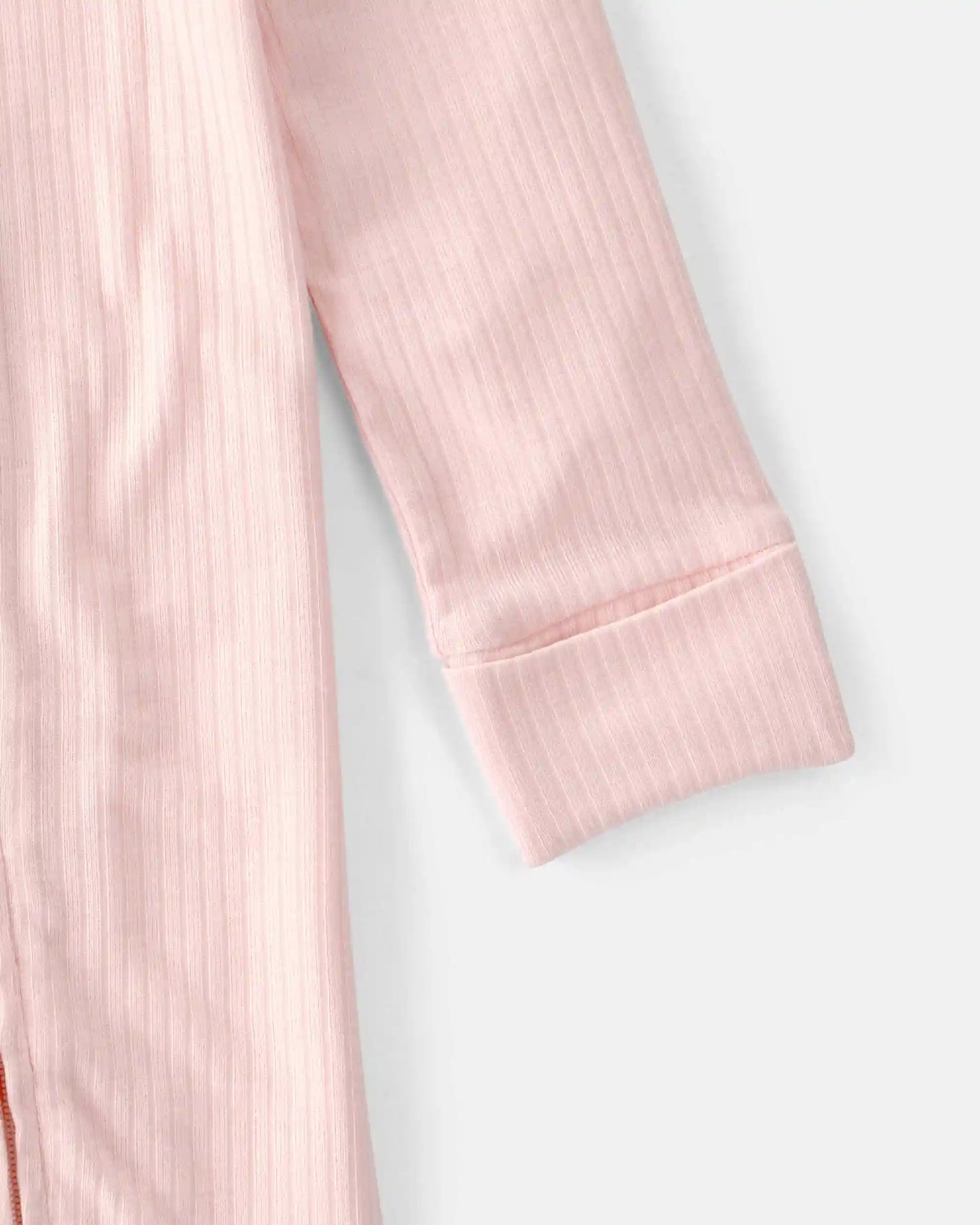 Baby Girl 2-Way Zip PurelySoft Sleep & Play Pajama - Light Pink
