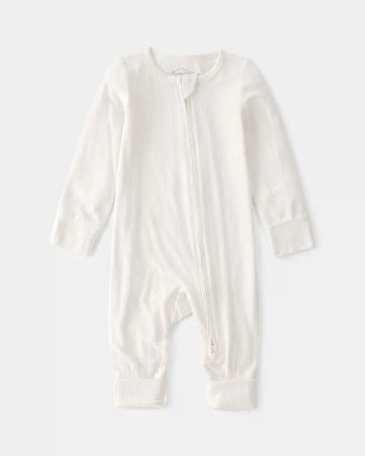 Baby 2-Way Zip PurelySoft Sleep & Play Pajama - Cream