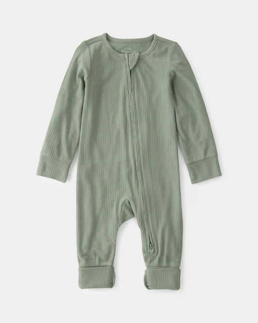 Baby 2-Way Zip PurelySoft Sleep & Play Pajama - Green