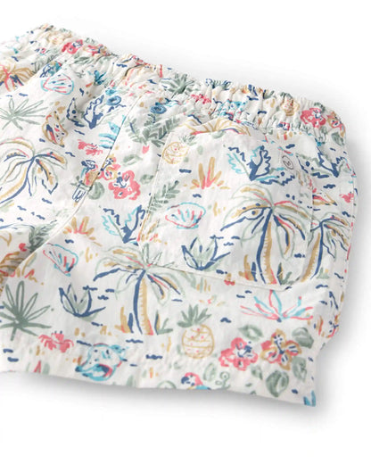 Baby Boy Recycled Swim Trunks in Tropical Paradise
