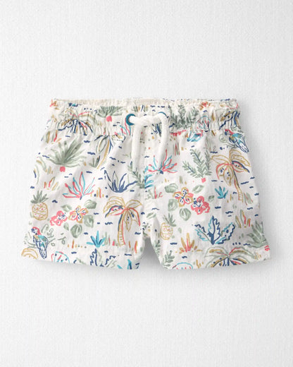 Baby Boy Recycled Swim Trunks in Tropical Paradise