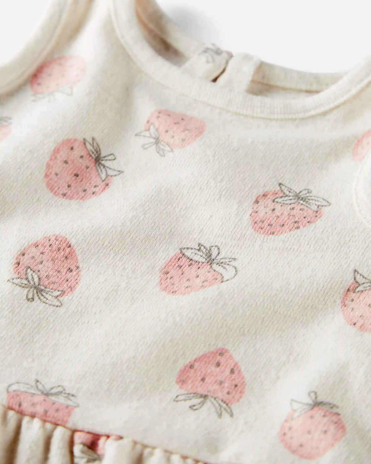 Baby Girl 2-Piece Top & Short Set Made with Organic Cotton in Strawberry Print