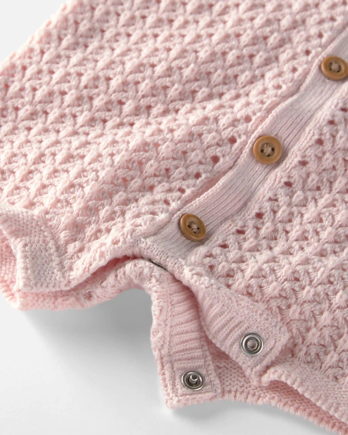 Baby Girl Organic Cotton Sweater Knit Romper