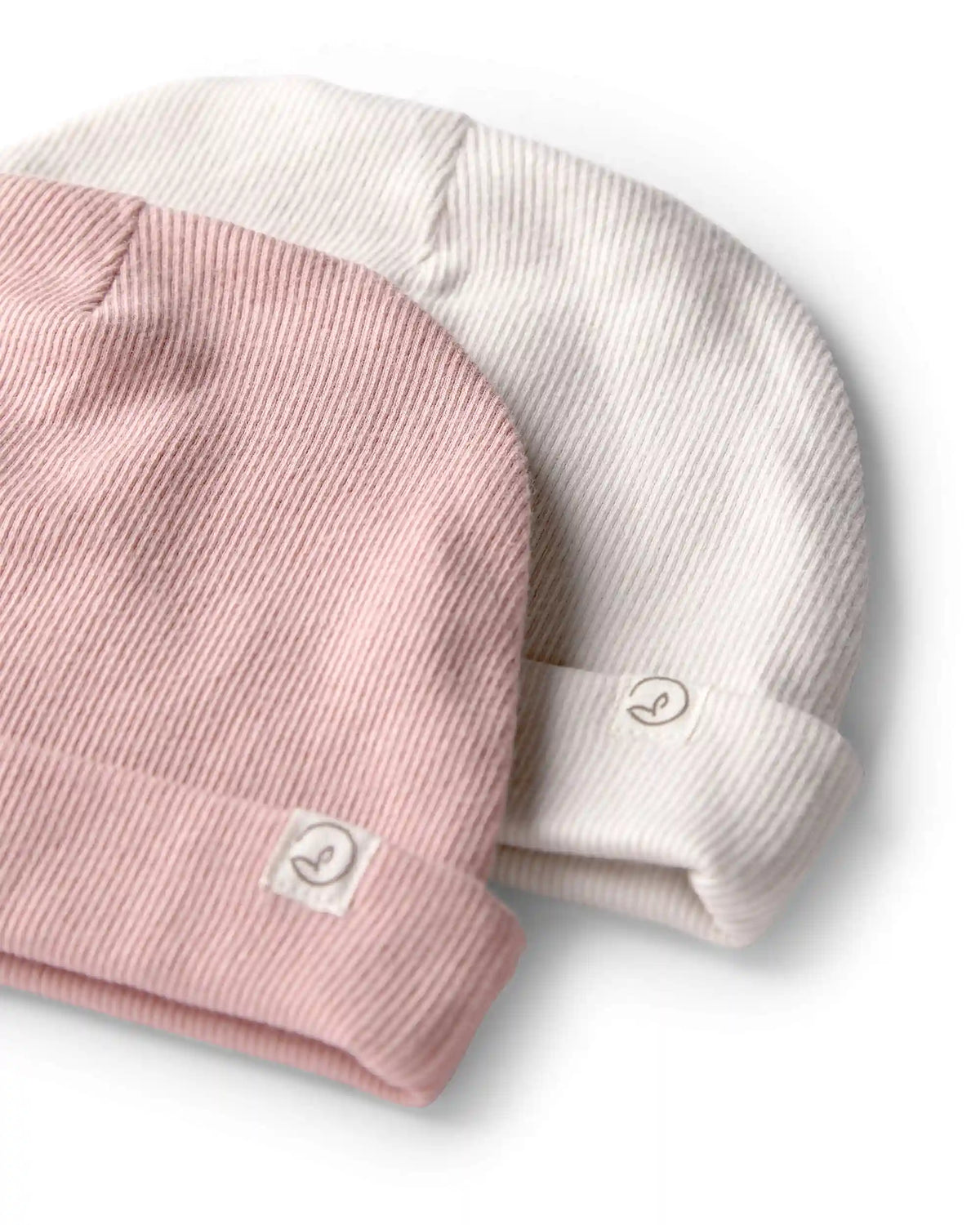 Baby Girl 2-Pack Organic Cotton Rib Caps