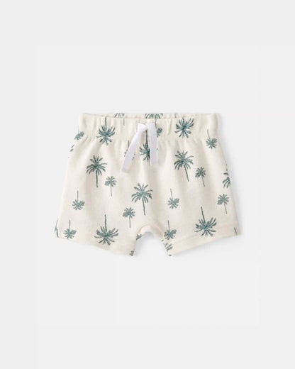 Baby Boy 3-Piece Palm Tree Outfit Set - White/Green
