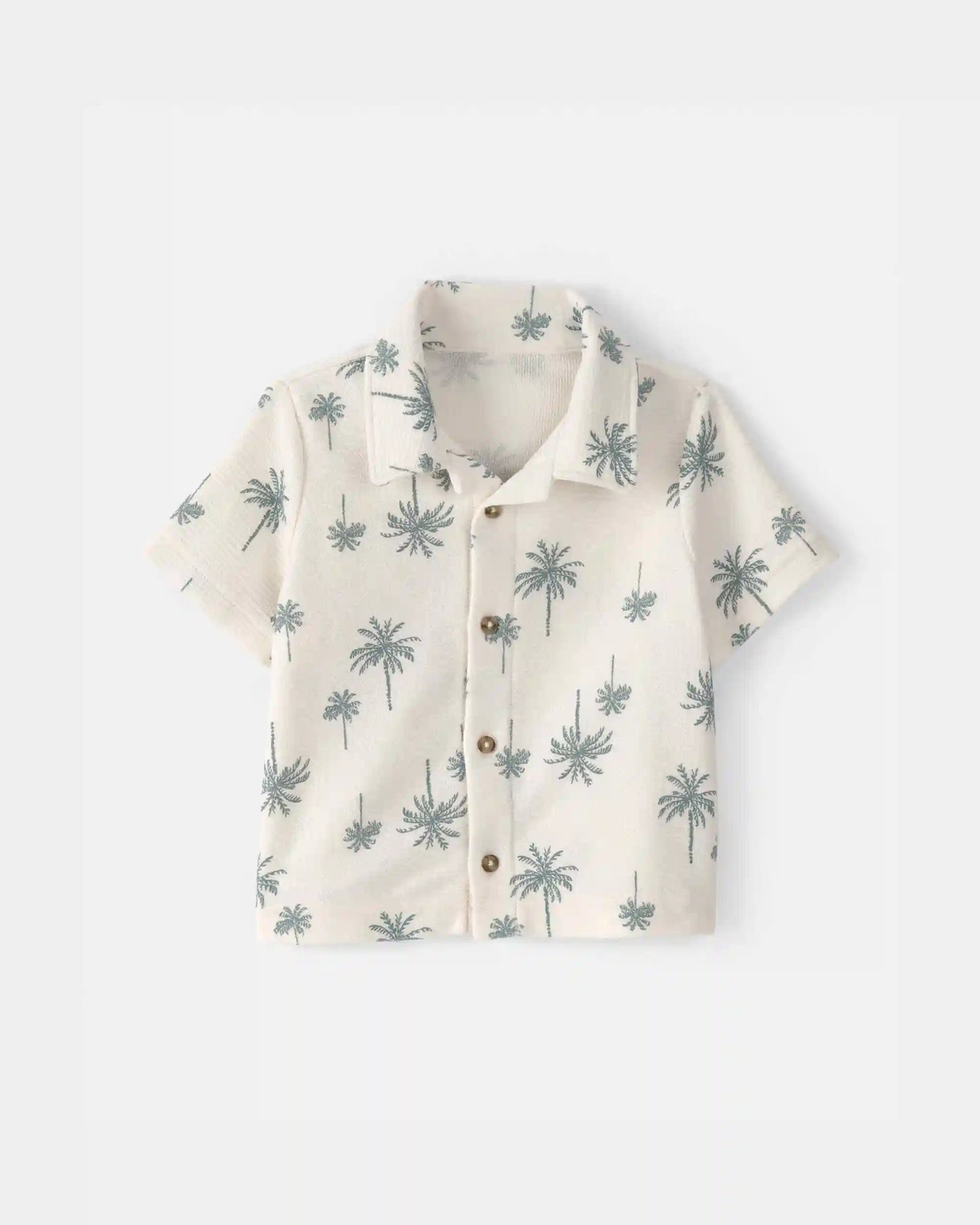 Baby Boy 3-Piece Palm Tree Outfit Set - White/Green