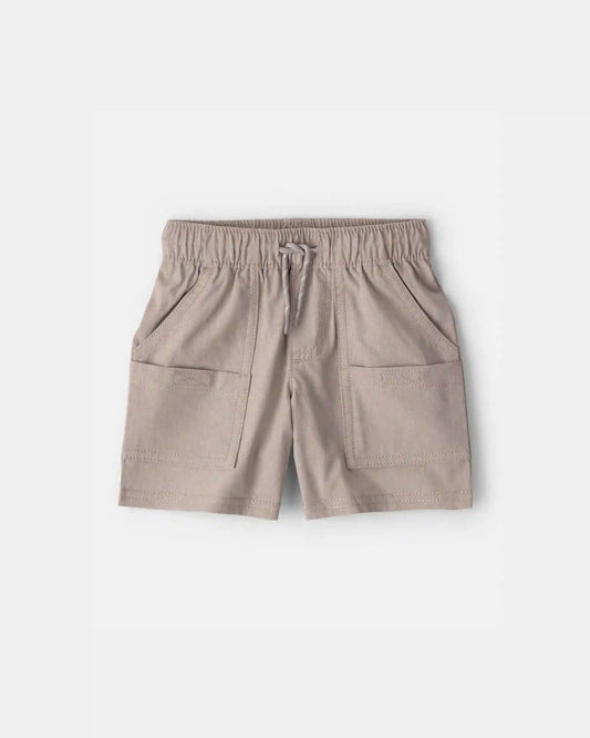 Baby Boy Woven Pocket Shorts - Taupe