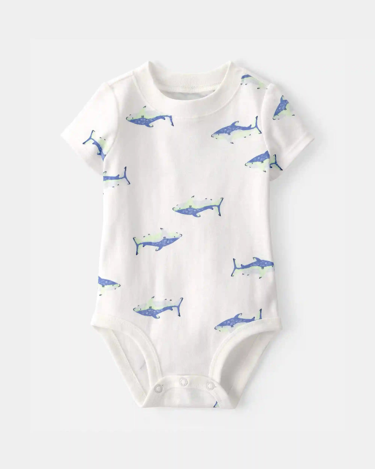 Baby Boy 3-Piece Shark Striped Outfit Set - Blue/White