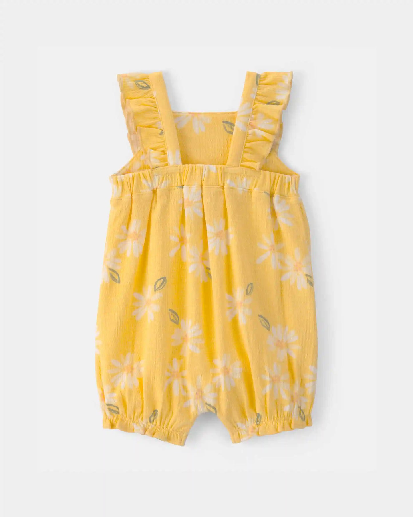 Baby Girl Floral Daisy Romper - Yellow