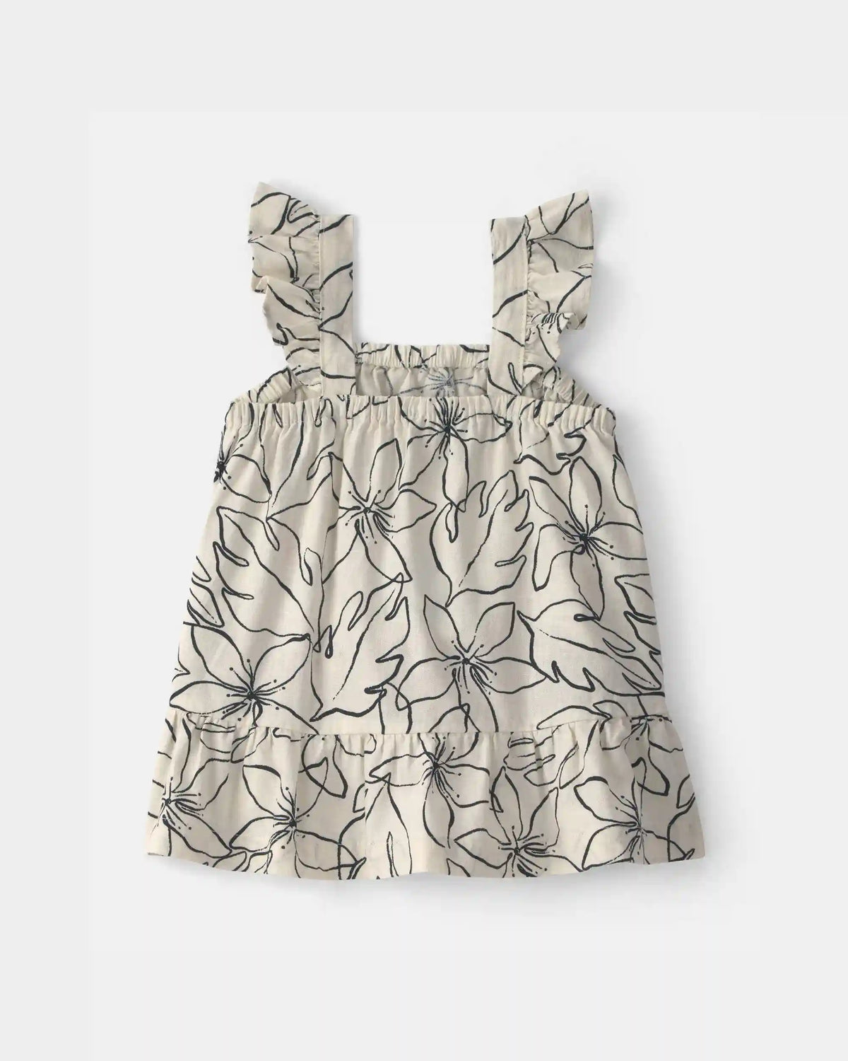 Baby Girl Floral Dress - Black/Ivory