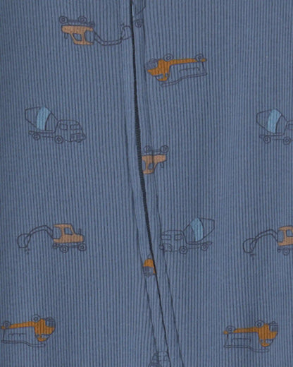 Baby Boy Construction Snug Fit Sleep & Play Pajamas - Blue
