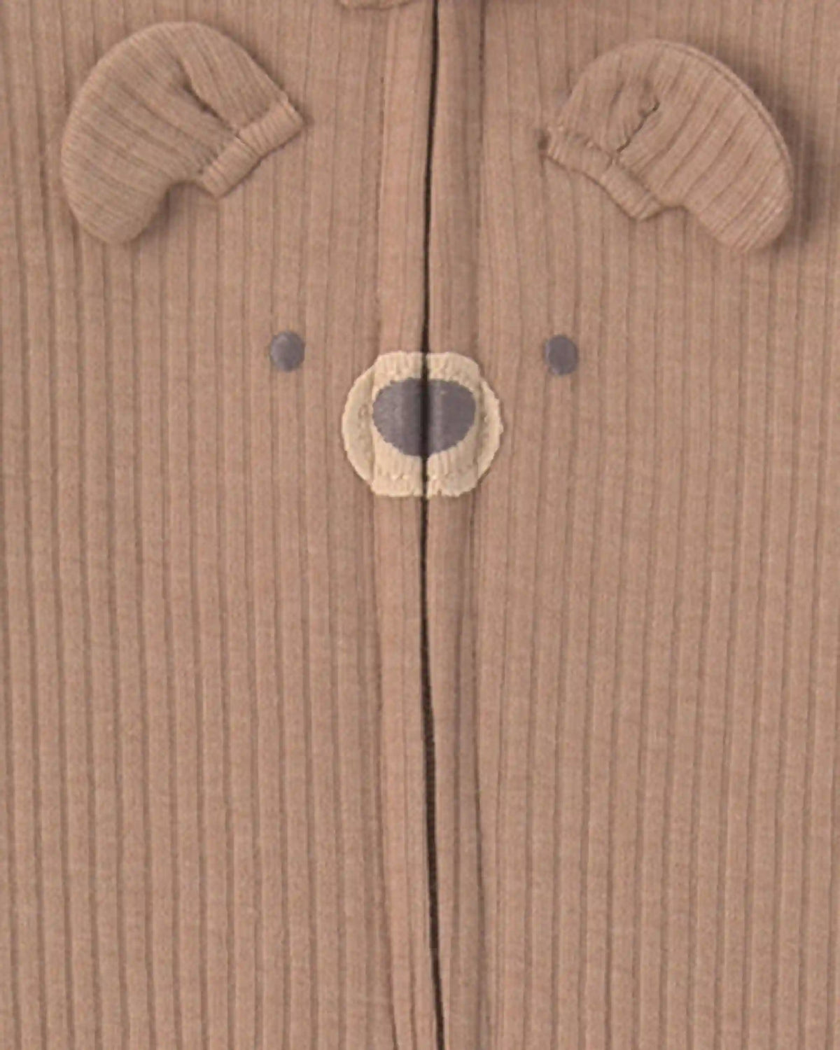 Baby Bear Cotton 2-Way Zip Sleep & Play Pajamas - Brown