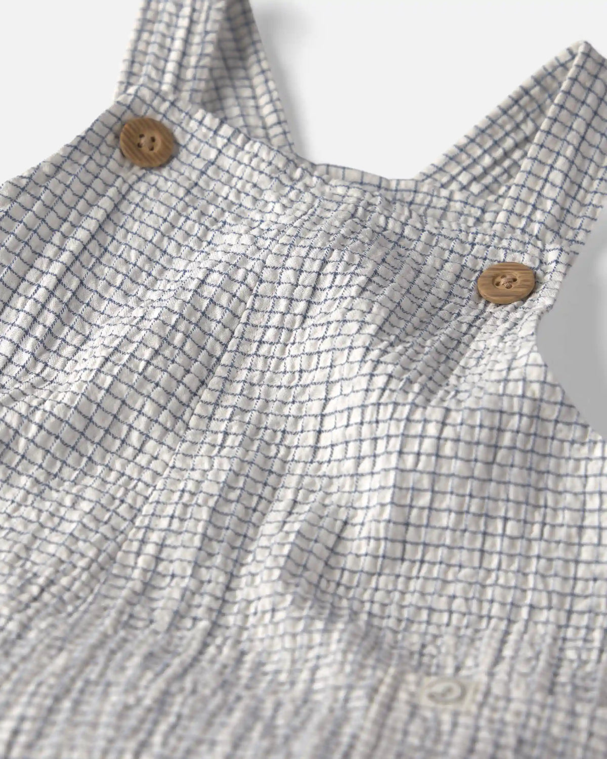 Baby Organic Cotton Seersucker Gauze Shortalls