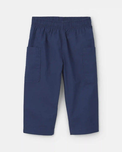Baby Boy 2-Piece Chambray Short-Sleeve Top & Pant Set - Cream/Blue
