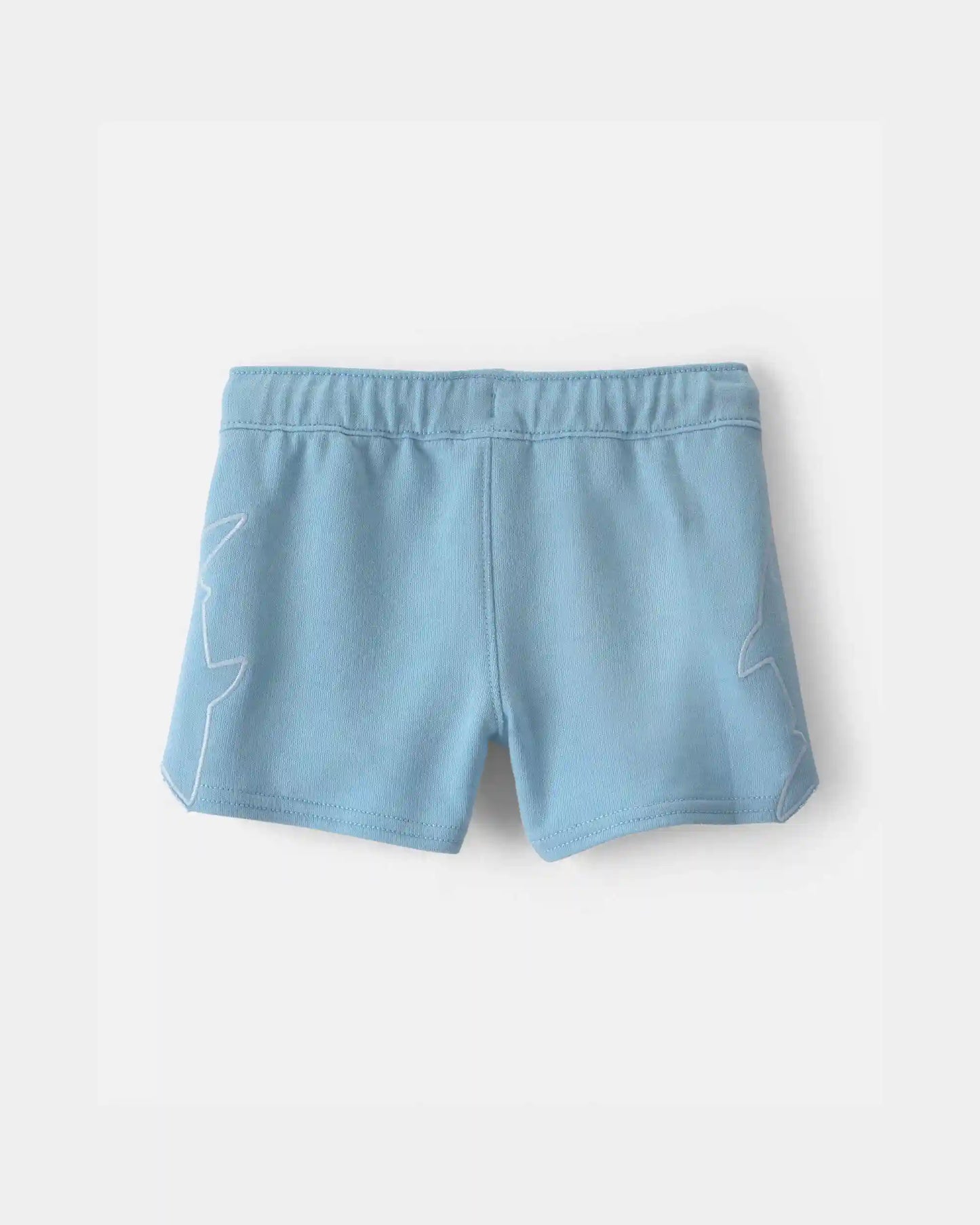 Baby Boy Shark French Terry Shorts - Blue