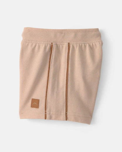Baby Boy French Terry Shorts - Tan