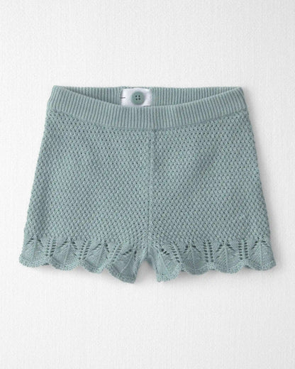 Baby Girl 2-Piece Organic Cotton Knit Top & Short Set