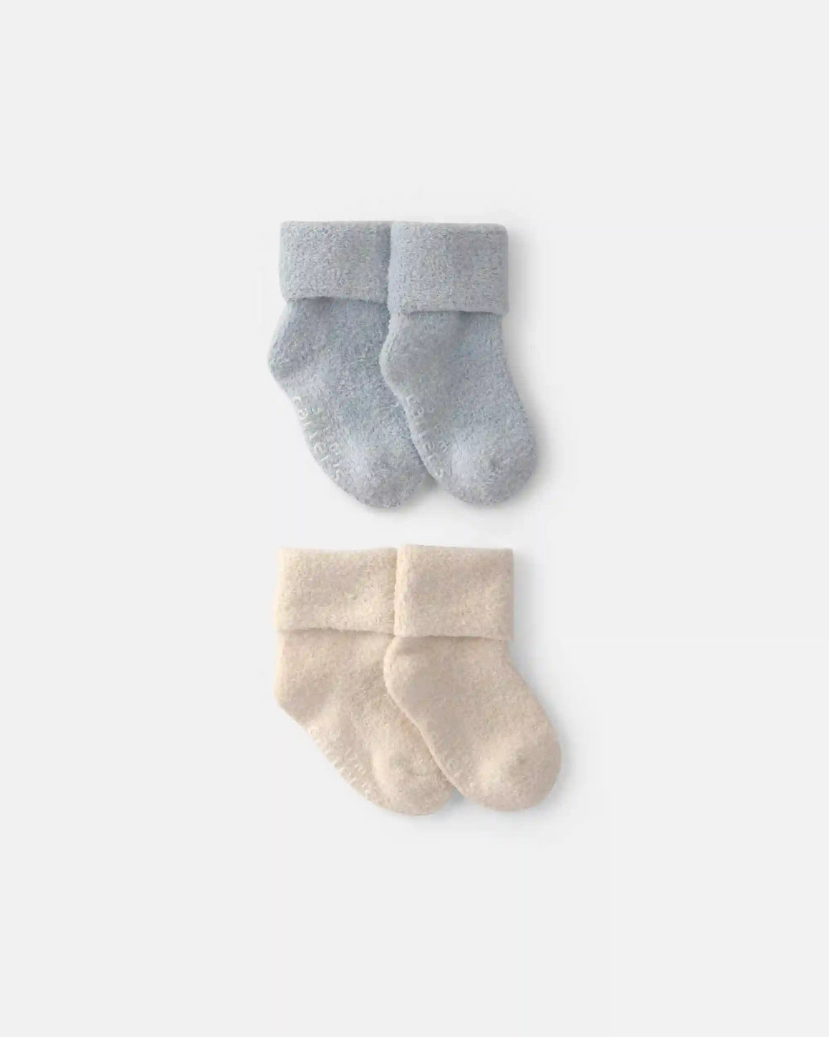 Baby 4-Pack Baby Booties - Blue/Ivory