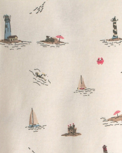 Baby 2-Piece Organic Cotton Pajamas in Coastal Vacation