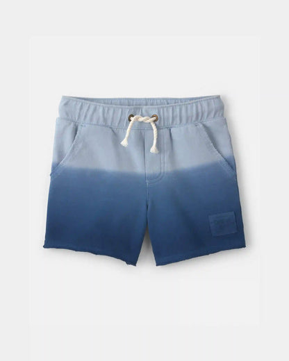 Baby Boy Ombre French Terry Shorts - Blue