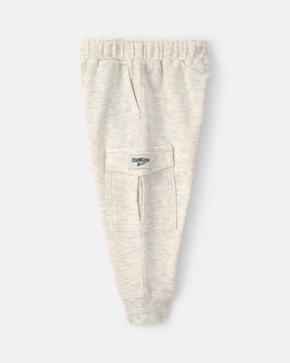 Baby Boy French Terry Cargo Knit Joggers - Grey