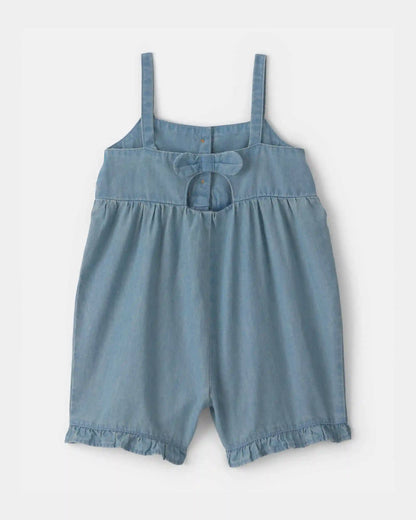Baby Girl Chambray Sleeveless Romper