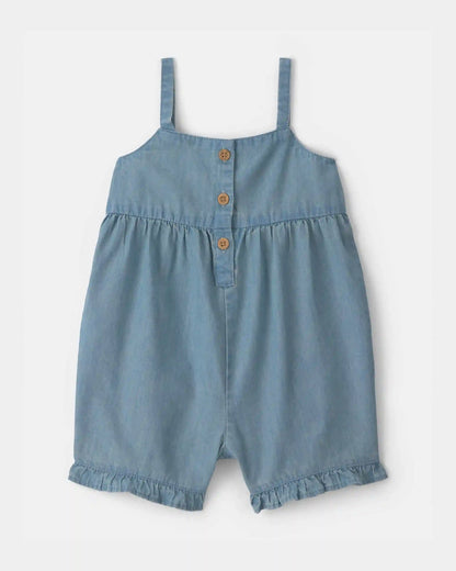 Baby Girl Chambray Sleeveless Romper