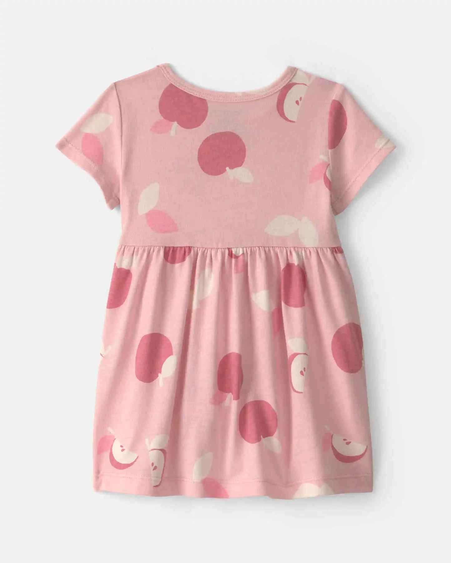 Baby Girl Apple Short-Sleeve Dress - Pink