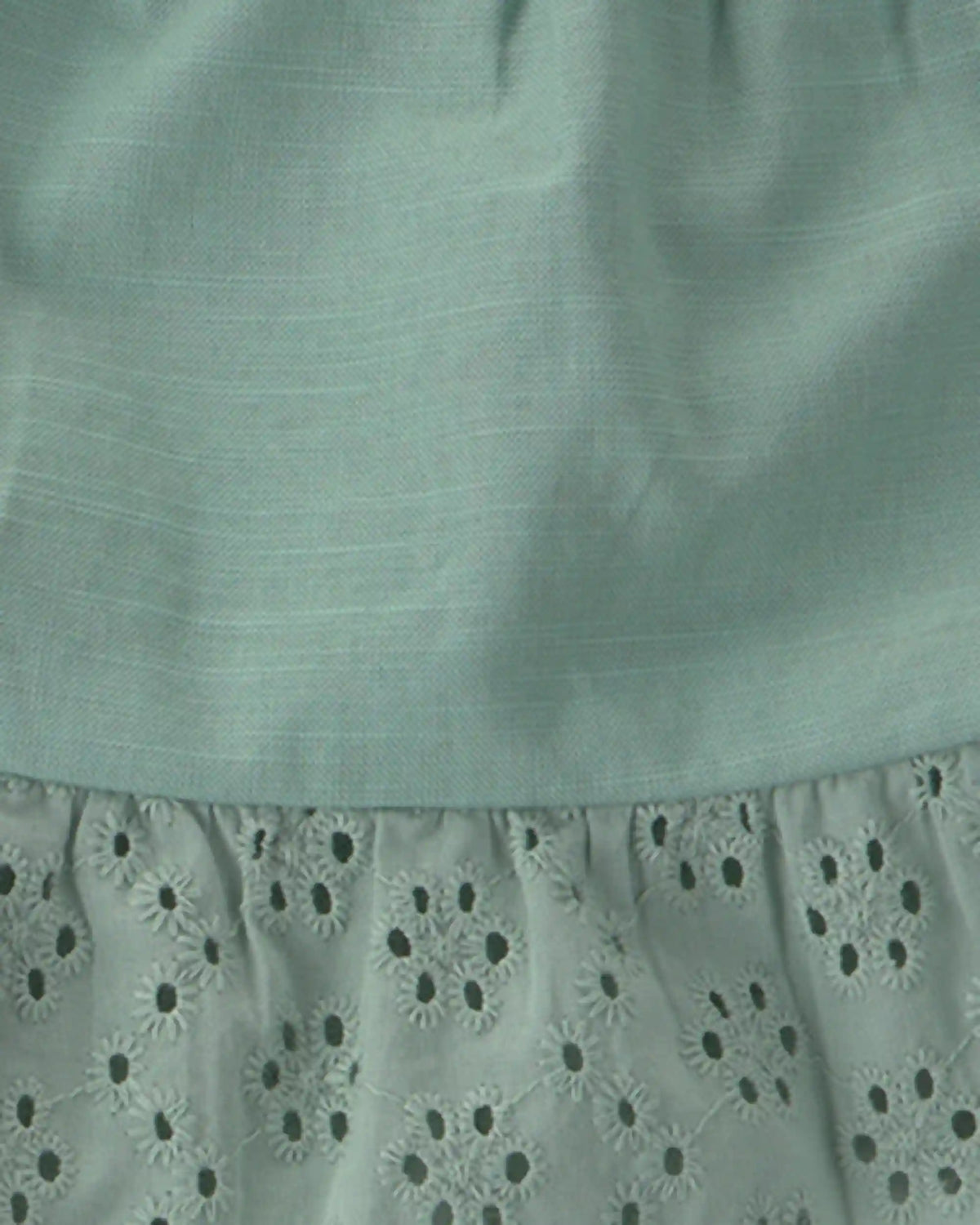 Baby Girl 2-Piece Eyelet Tank Top & Short Set - Green