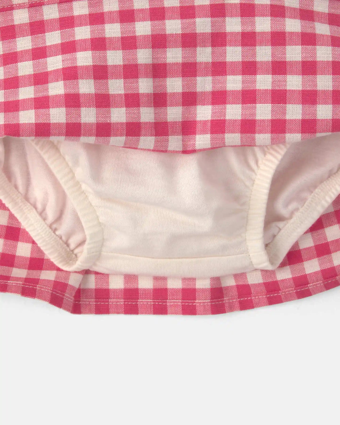 Baby Girl Gingham Pocket Skort - Red