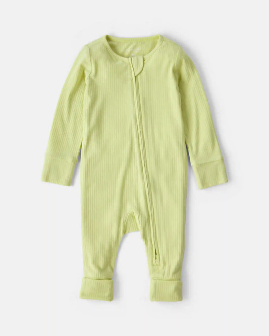Baby PurelySoft™ 2-Way Zip Sleep & Play Pajamas - Green