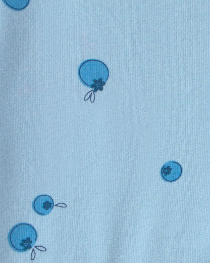 Baby Girl Blueberry Bike Shorts - Blue