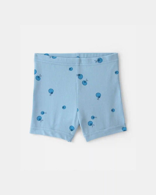 Baby Girl Blueberry Bike Shorts - Blue