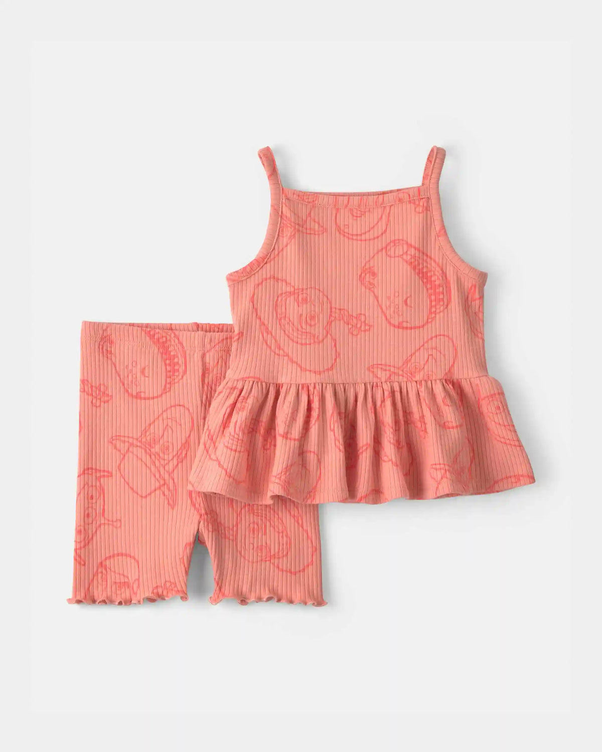 Baby Girl 2-Piece Pixar© Toy Story Sleeveless & Short Set - Coral
