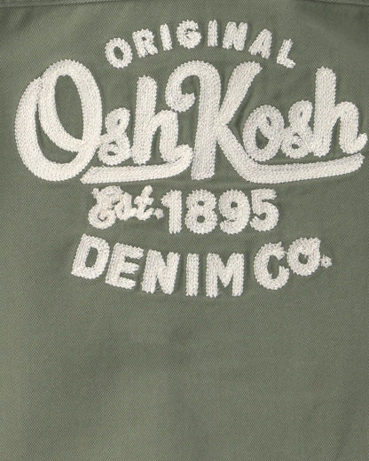 Baby Boy OshKosh Logo Short-Sleeve Button-Down Shirt - Green